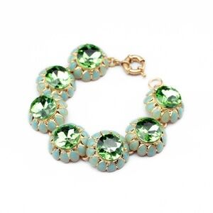 Green Crystal Statement Bracelet